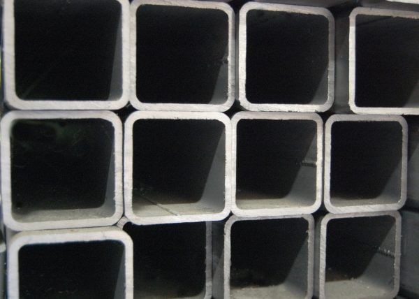 Close up image of Metric Carbon Square Tube Welded